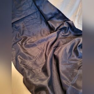 3/$50 Sun Zero Evelina Faux Silk Extreme 100% Blackout Back Tab Curtain, Navy